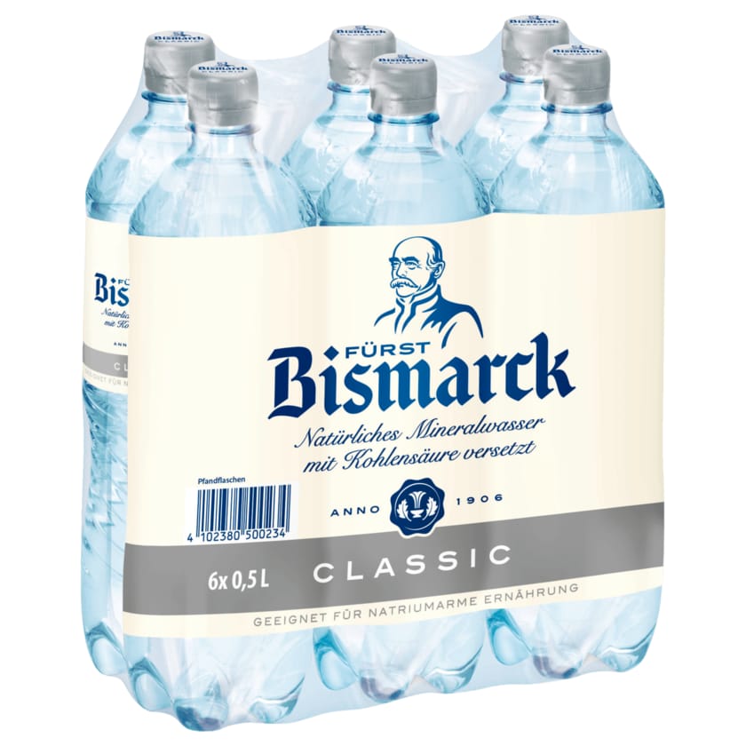 Fürst Bismarck Mineralwasser Classic 6x0,5l